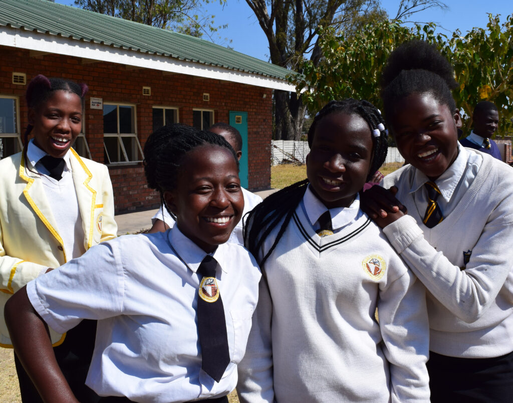 ONETrack International in Zimbabwe - Hannah and her classmates